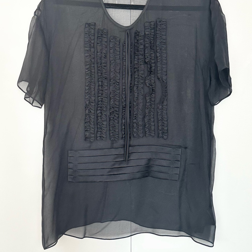 Alexander Wang 100% Silk Blouse - Black - Picture 5 of 9